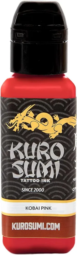 Kuro Sumi Kobai Pink, Vegan Friendly, Professional Ink 3oz