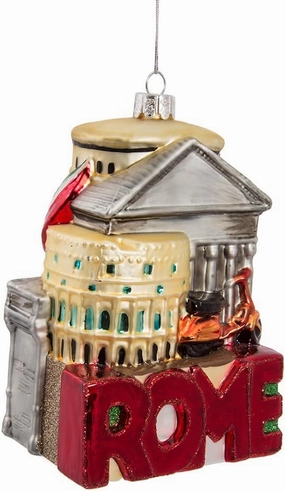 Kurt Adler 5-Inch Glass Rome Cityscape Ornament