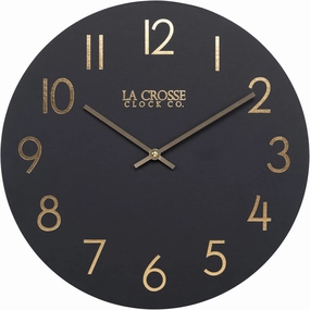 La Crosse Clock 404-3841C 15.75-inch NYX MDF Analog Quartz Wall Clock