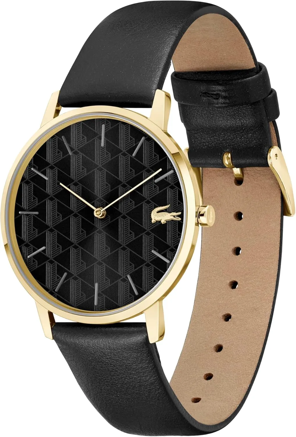 Lacoste Crocorigin Men's 2H Quartz Leather Watch - Water Resistant up to 3ATM/30 Meters, Perfect Accessory for a Day-to-Night Look