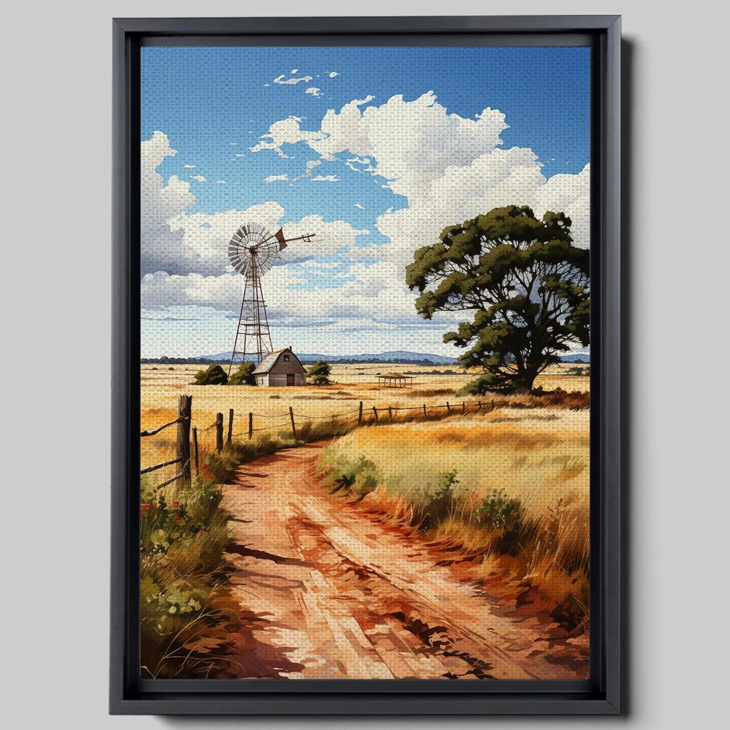 Landscape Windmill Wall Decor, Huge Windmill Canvas, Nature Wall Print,Print, Mom's Gift, Living Room Wall Decor, Anniversary Gift, home decor, Windmill Wall Art, Windmill Wall Art