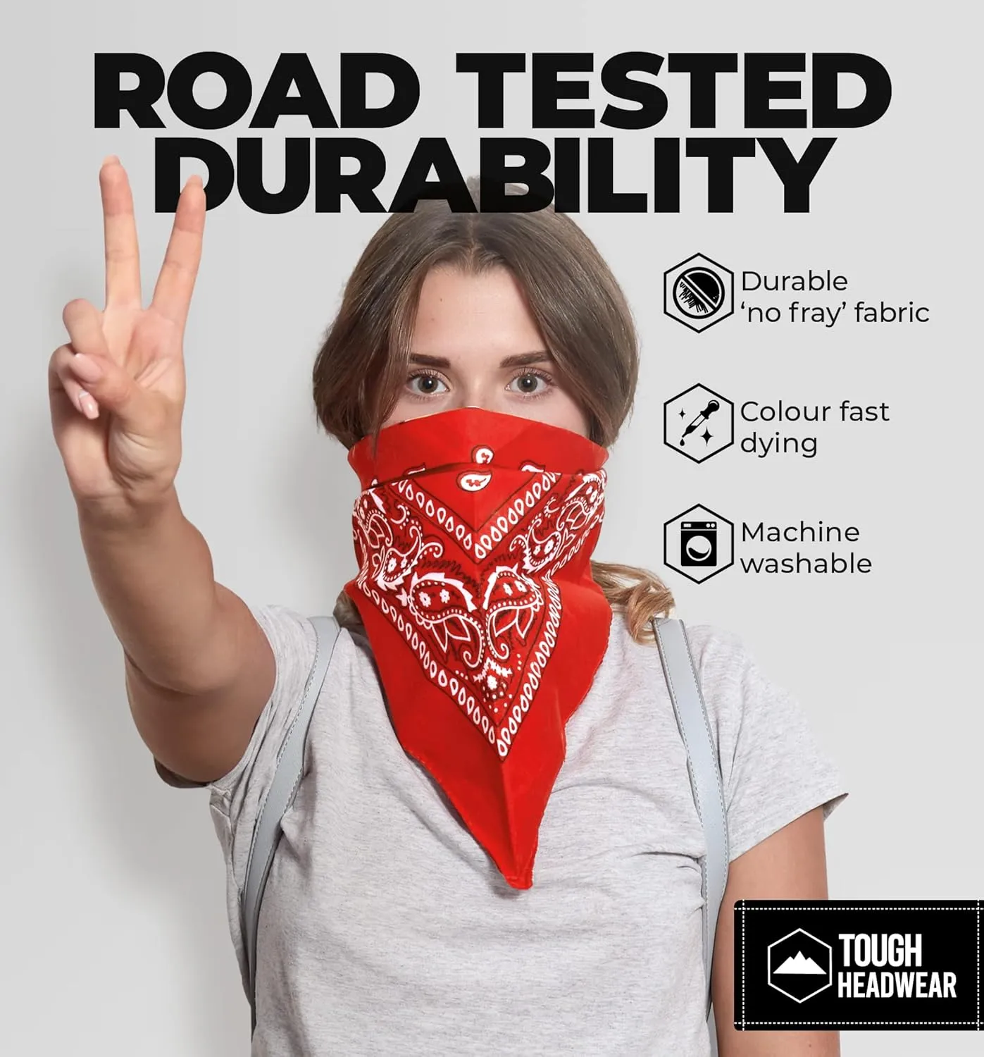 Large Bandana Headband - Handkerchief Bandanas for Men & Women - Paisley Bandana Pack - Cowboy Scarf
