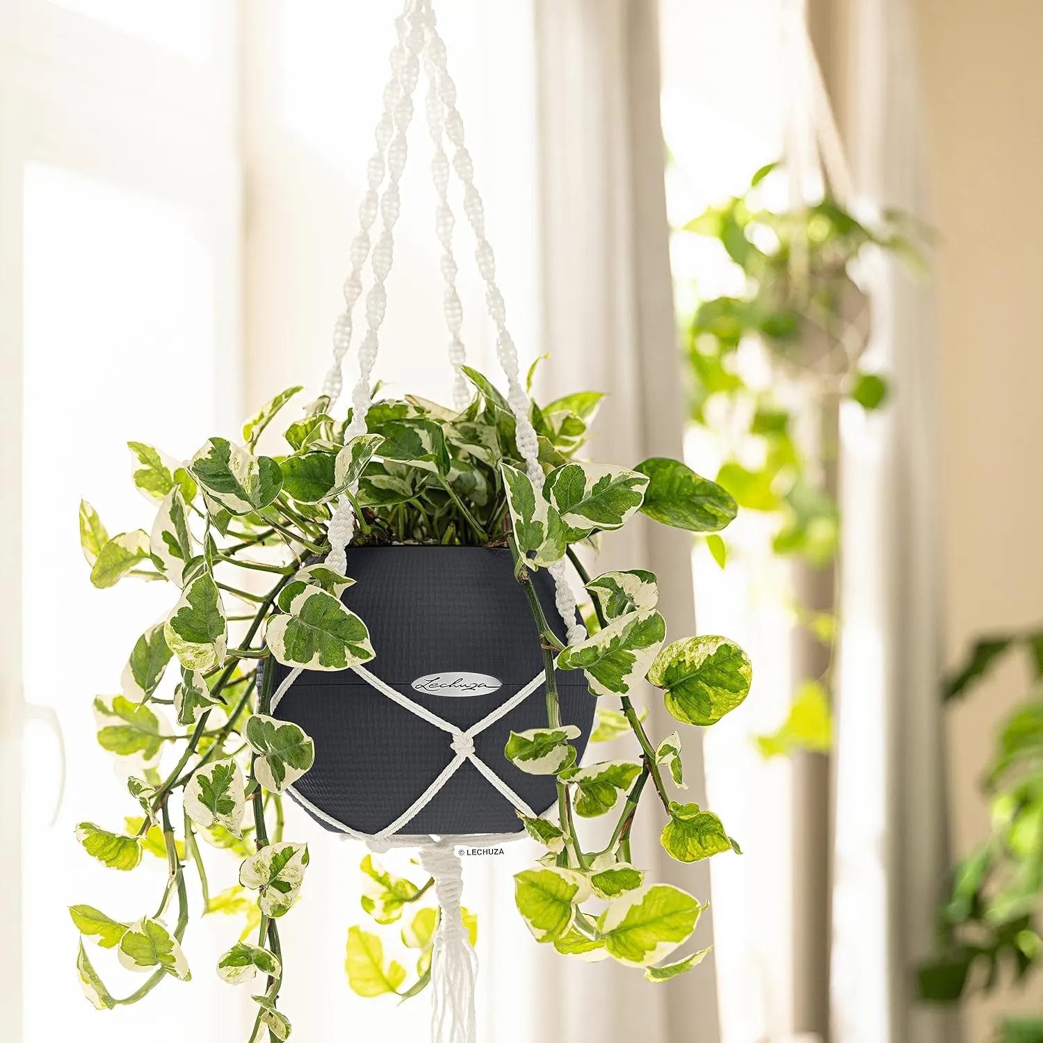 Lechuza Puro Colour 20   Macrame Slate Grey 13354