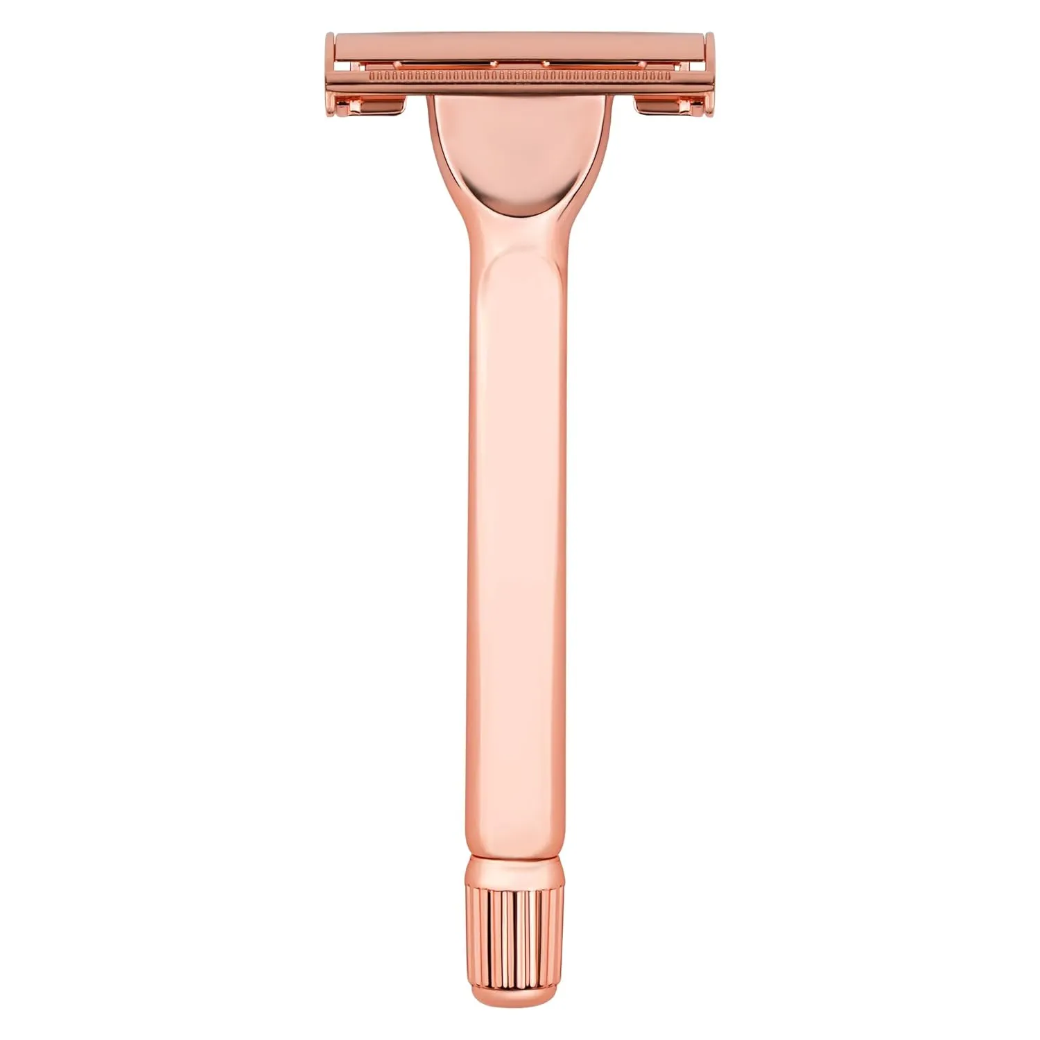 LILAC Double Edge Butterfly Open Razor for Men & Women, Metal Safety Razor with 10 Platinum Coated Blades, Sustainable, Unisex-Adults, Rose Gold