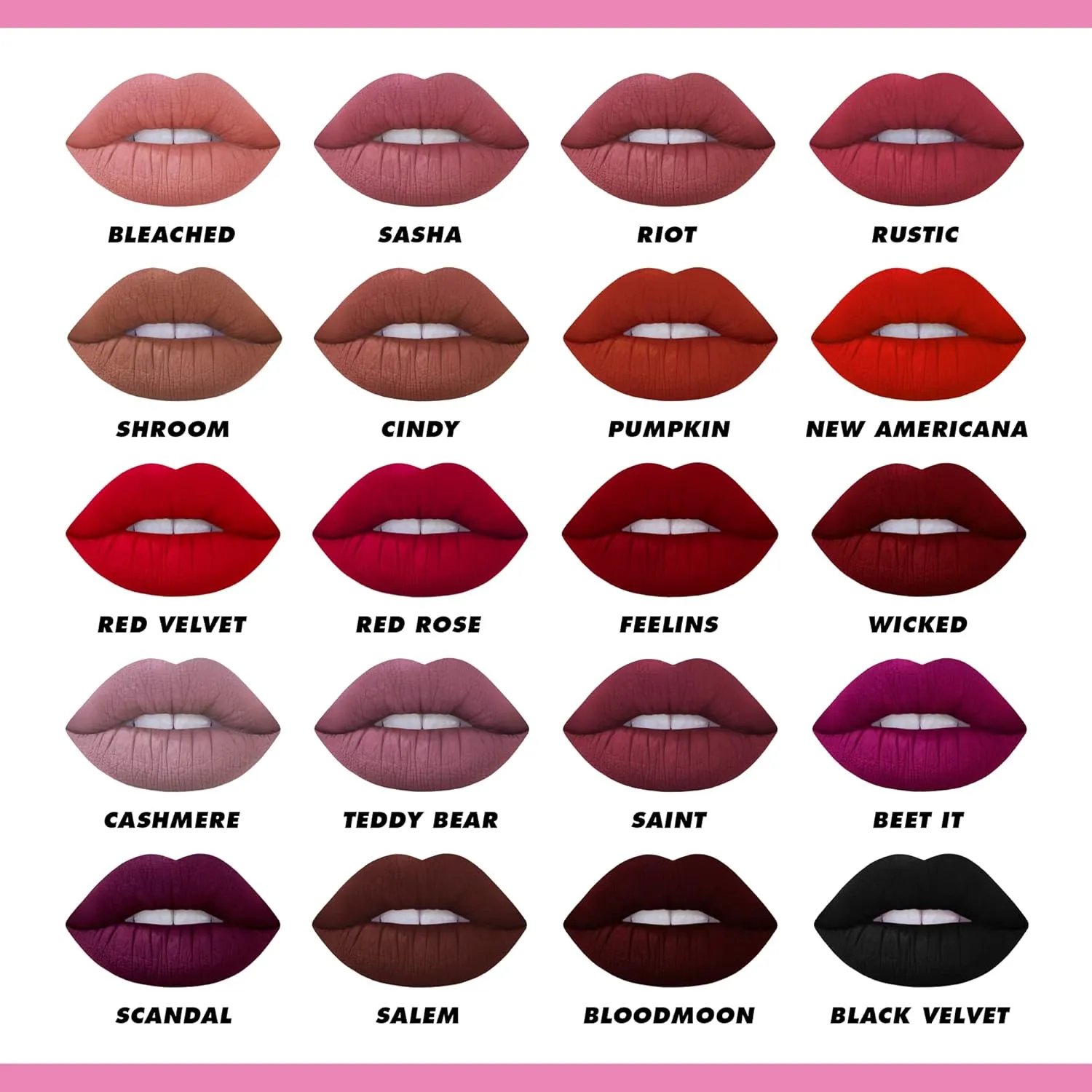 Lime Crime Velvetines Liquid Matte Lipstick, Beet It (Deep Berry Pink) - Bold, Long Lasting Shades & Lip Lining - Stellar Color & High Comfort for All-Day Wear - Talc-Free & Paraben-Free