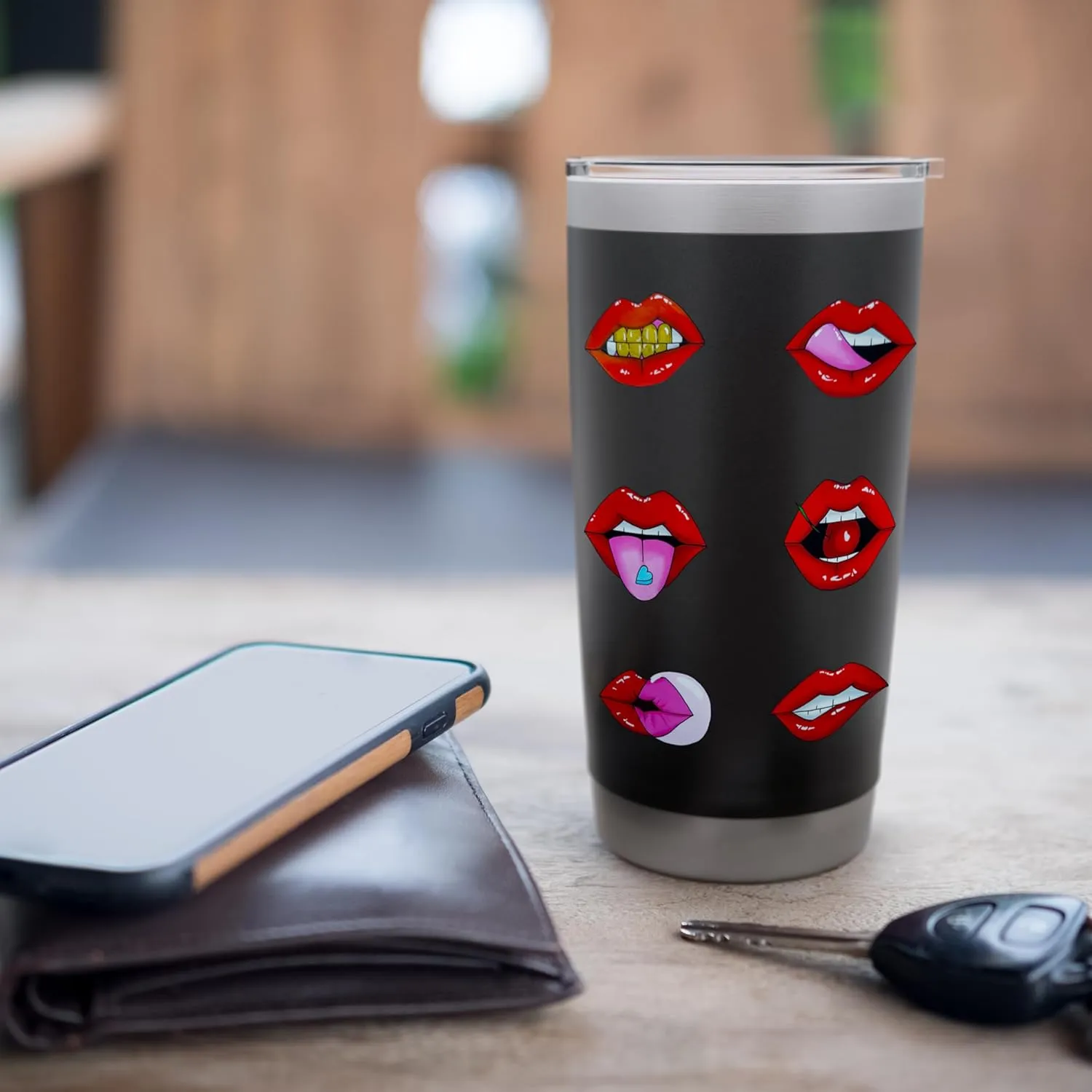 Lip Gloss Aesthetic Red Lips Summer Vibes Tinted Lip Love Stainless Steel Insulated Tumbler