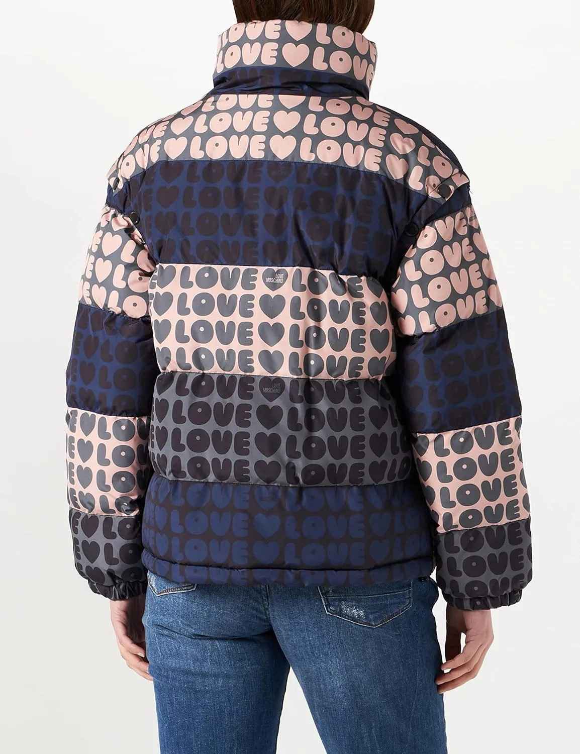 Love Moschino Chic Multicolor Logo-Print Women's Jacket