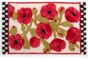 MACKENZIE-CHILDS Bath Rug, Bath Mat for Bathroom Use, Cotton Rug, Poppy