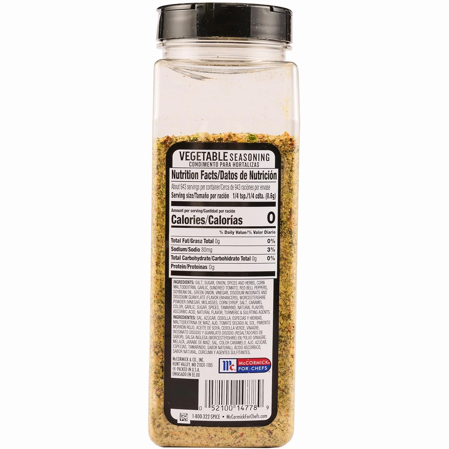 McCormick Grill Mates Vegetable Seasoning, 20 oz - One 20 Ounce Container Vegetable Seasoning Blend With Premium Blend of Spices, Perfect for Kabobs Roasted Vegetables and Pasta