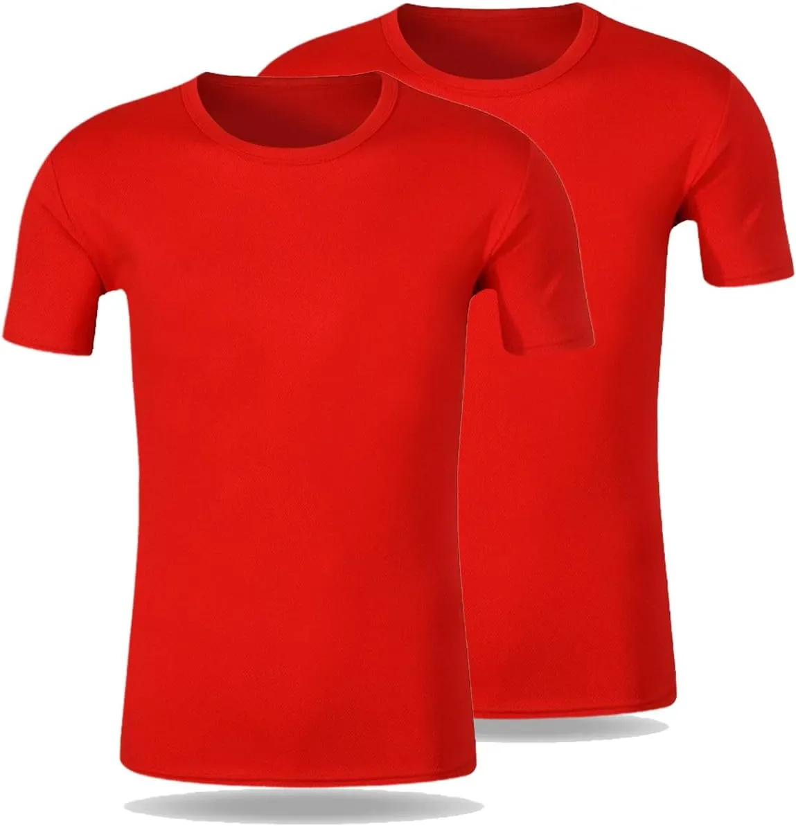 Men Short Sleeve Athletic Tshirt Womens Versatile Basics Essentials Tops Unisex Crewneck Running Shirts Pack of 2
