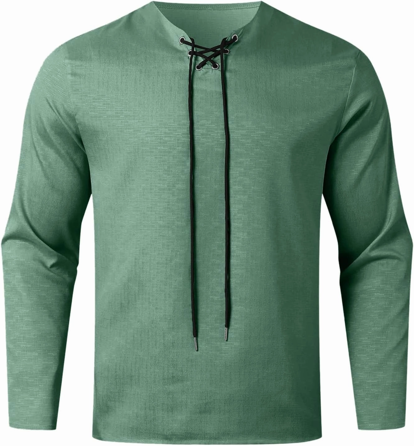 Men's Summer Shirts 3/4 Sleeved Tie The Rope Comfortable Leisure Style Blouse Comfy Fashion Trendy T-Shirts
