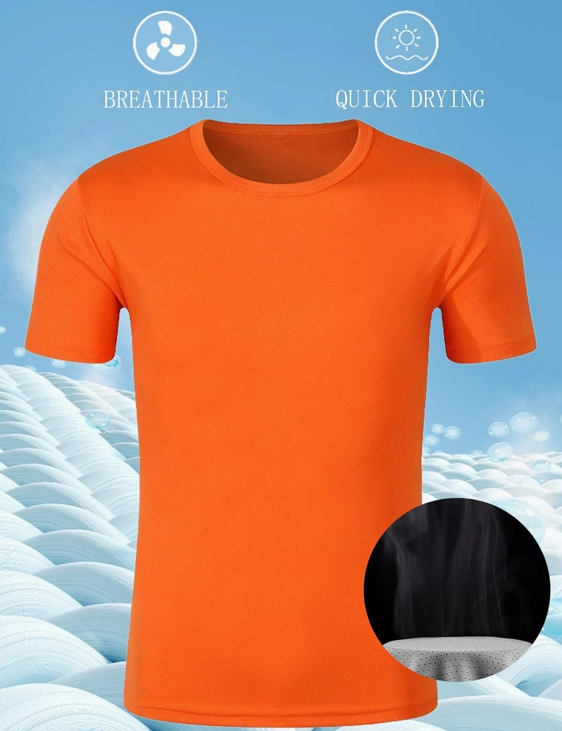 Men Short Sleeve Athletic Tshirt Womens Versatile Basics Essentials Tops Unisex Crewneck Running Shirts Pack of 2