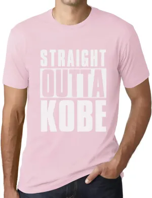 Men's Graphic T-Shirt Straight Outta Kobe Eco-Friendly Limited Edition Short Sleeve Tee-Shirt Vintage Birthday Gift Novelty Medium Pink S