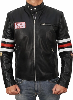 Mens Leather Jacket - Real Lambskin Classic Vintage Style Leather Jackets For Men Brown Leather Jacket for Mens