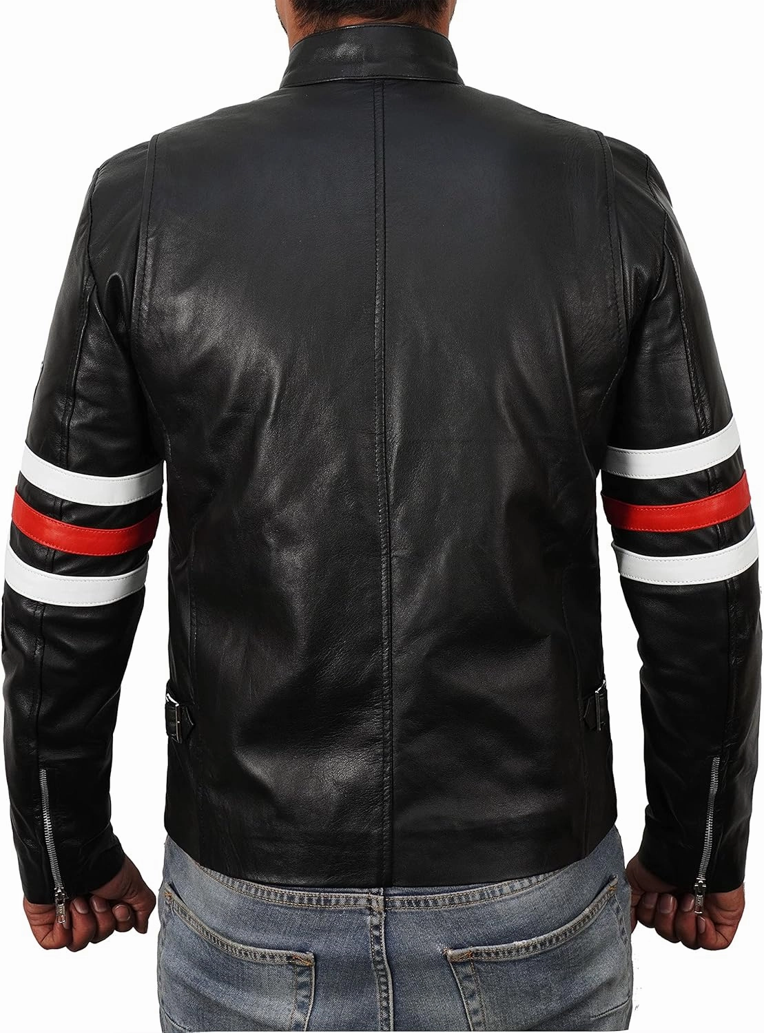 Mens Leather Jacket - Real Lambskin Classic Vintage Style Leather Jackets For Men Brown Leather Jacket for Mens