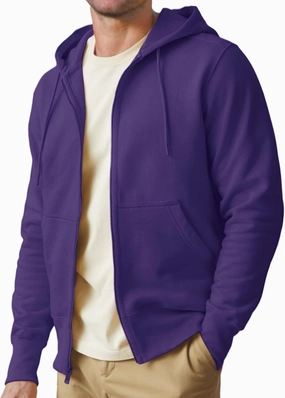 Mens Zip up Hoodie Full Zip Fleece Lined Pullover Hooded Sweatshirt Long Sleeve Sports Hooded Jacket with Pocket