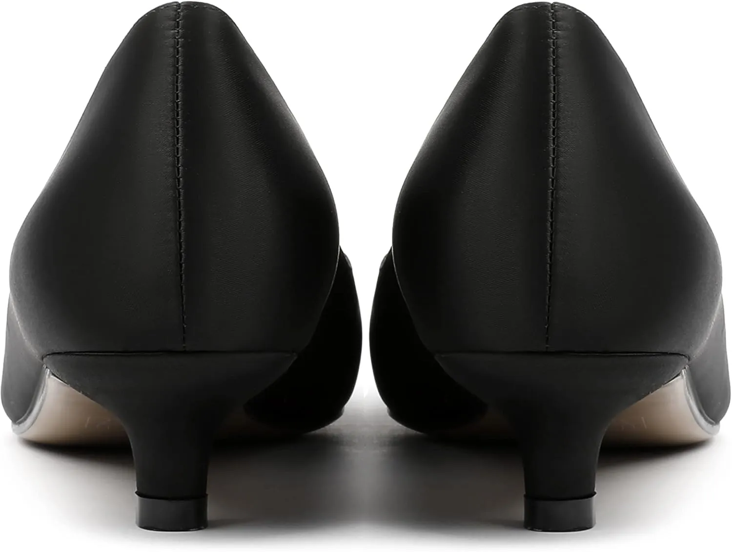 MERRORI Women's Slip On Pointed Toe Satin Dress Shoes Kitten Low Heel Pumps Shoes 1.5 Inch
