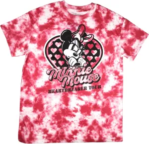 Minnie Mouse Heartbreaker Tour Oversized T-Shirt, Pink Tie Dye, Adult Sizes