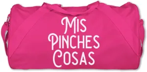 Mis Pinches Cosas Pink Duffel Bag – Funny Latina Small Gym Weekender Bag 18x10x10
