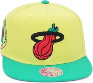 Mitchell & Ness Miami Heat NBA Ice Tea Lemonade Snapback Hat Cap Yellow