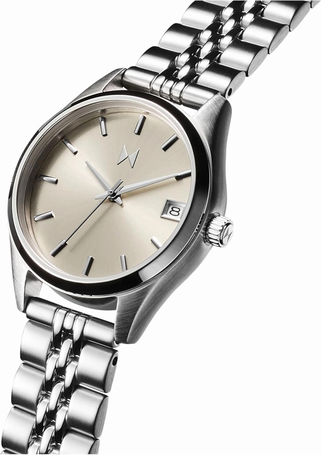MVMT Rise Women's 3 Hand Quartz Watch, Stainless Steel Link Bracelet Water Resistant up to 5ATM/50 Meters - Premium Minimalist Vintage Watch - 30mm