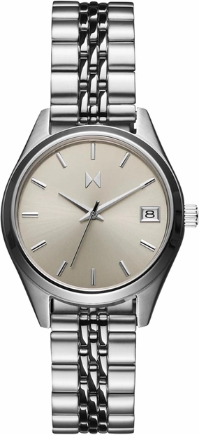 MVMT Rise Women's 3 Hand Quartz Watch, Stainless Steel Link Bracelet Water Resistant up to 5ATM/50 Meters - Premium Minimalist Vintage Watch - 30mm