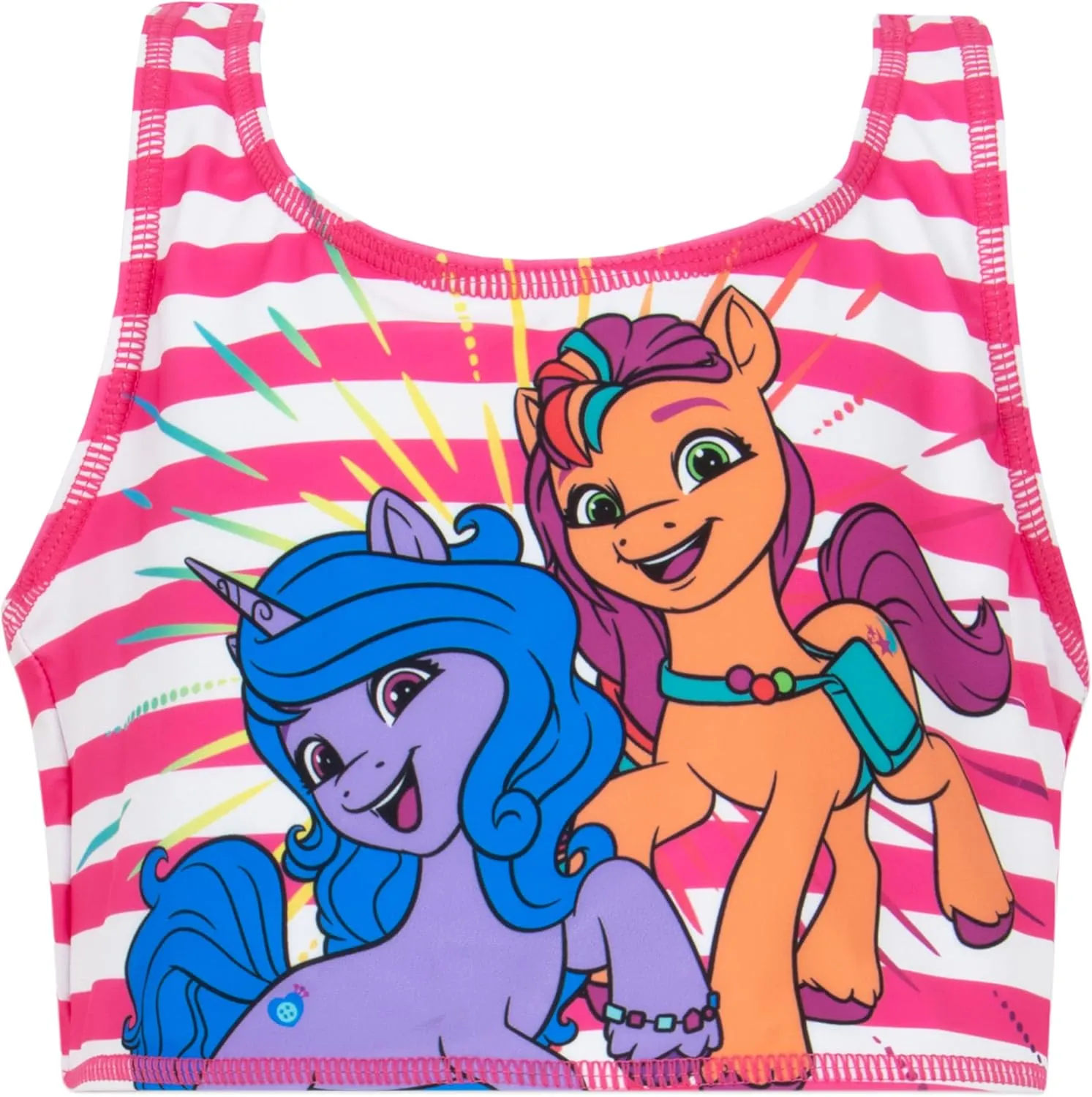 My Little Pony Girls Tankini Swimsuit | 2 Piece Bathing Suit | Girls Swim Set | Girls Swimwear