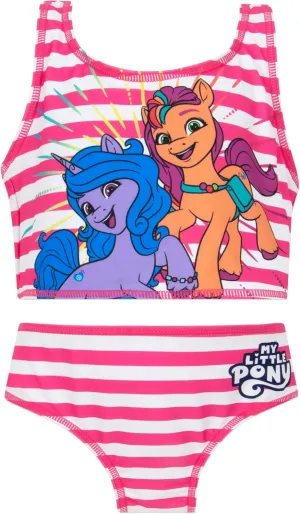 My Little Pony Girls Tankini Swimsuit | 2 Piece Bathing Suit | Girls Swim Set | Girls Swimwear