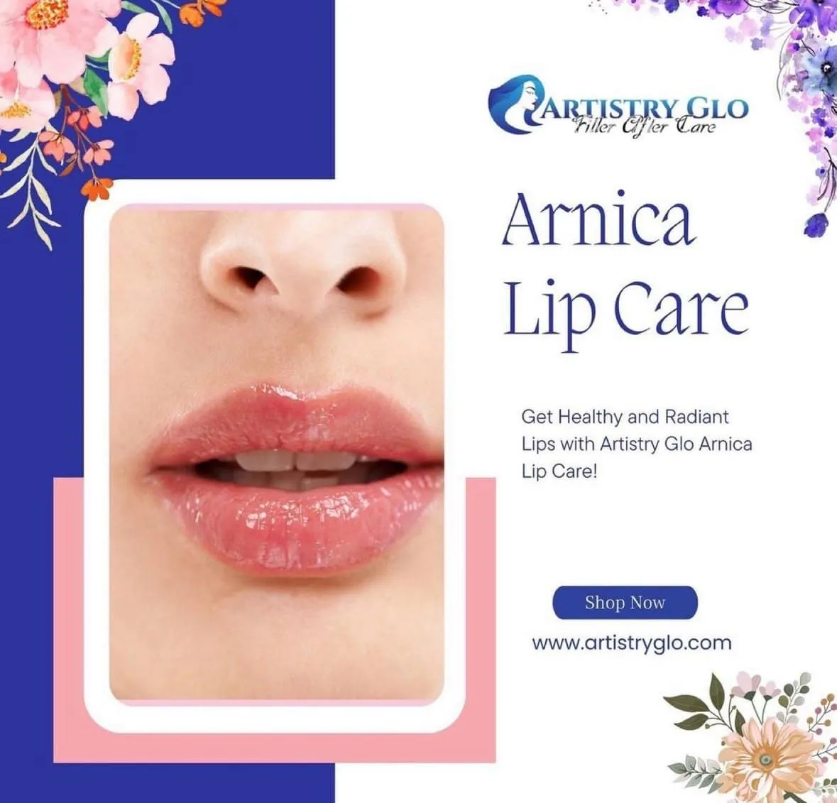 Natural Arnica Chapstick Medicated Lip Moisturizer for Bruise Relief & Smooth Lips - Clean & Pure Hyaluron Pen Recovery Night Undereye Balm