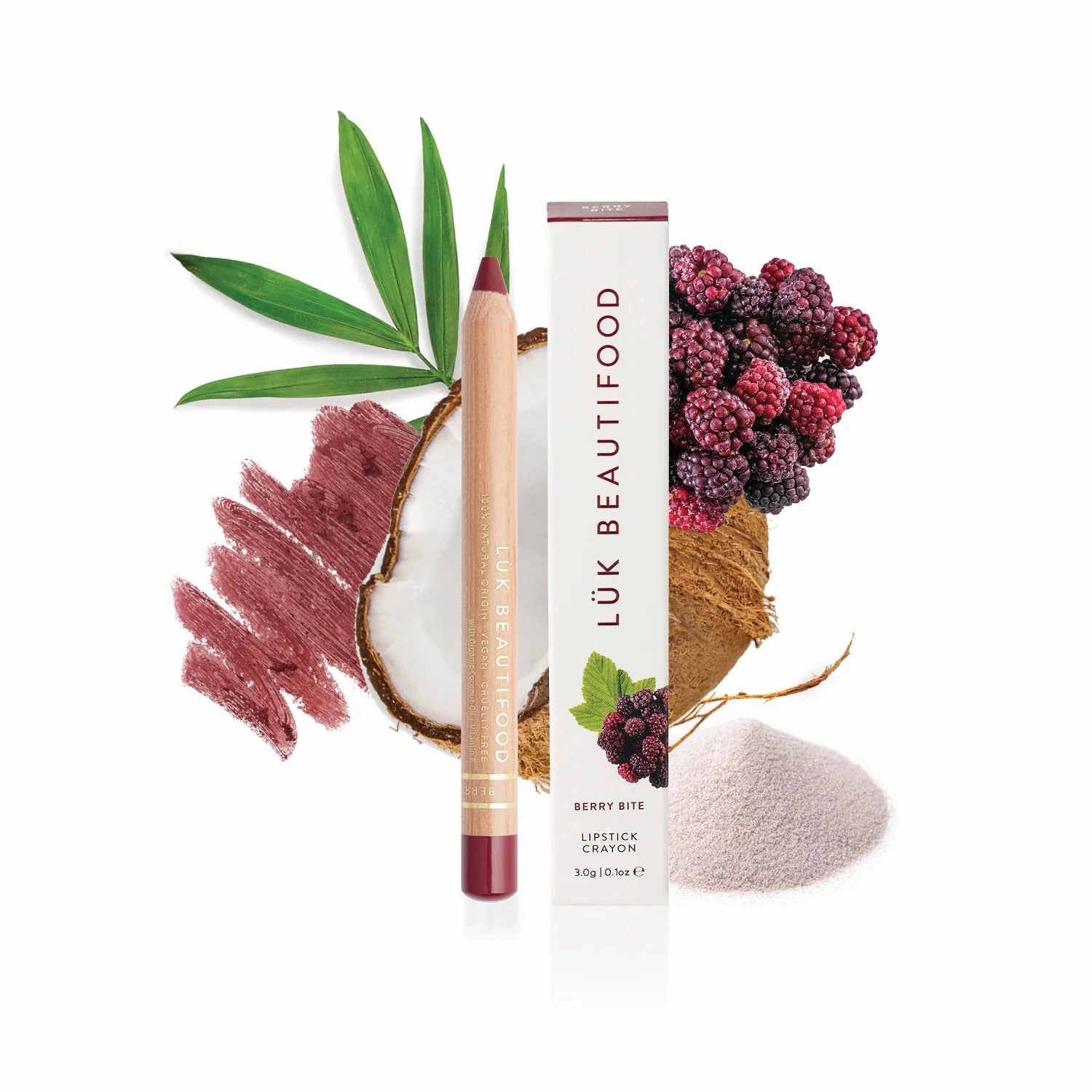 Natural Lipstick Crayon in Berry Bite