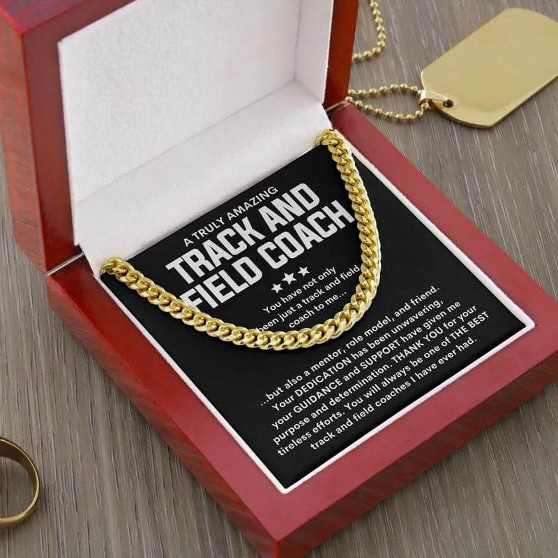 Necklace Message Card Box Cuban Chain Silver - You Have Not Only Been Just - Sports Athletic Trainer Appreciation Coach