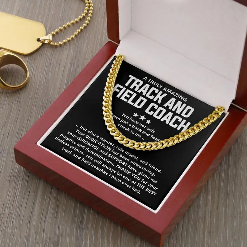 Necklace Message Card Box Cuban Chain Silver - You Have Not Only Been Just - Sports Athletic Trainer Appreciation Coach