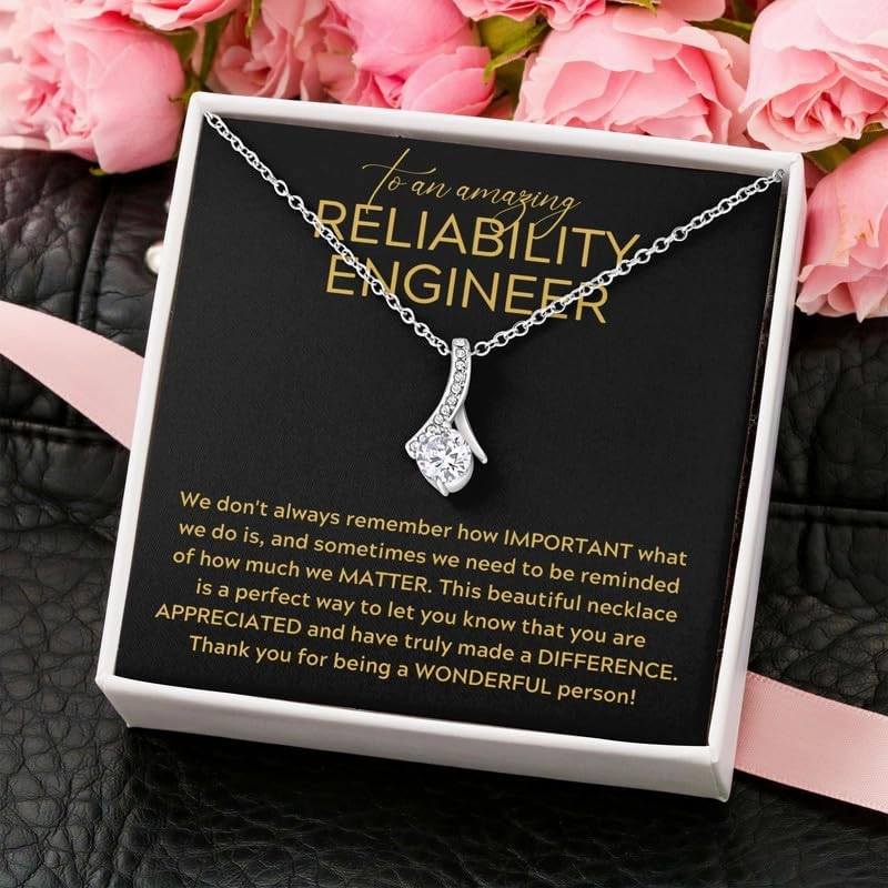 Necklace Message Card Box Alluring - We Don't Always - Appreciation Sales Business Coworker Retirement Thank You