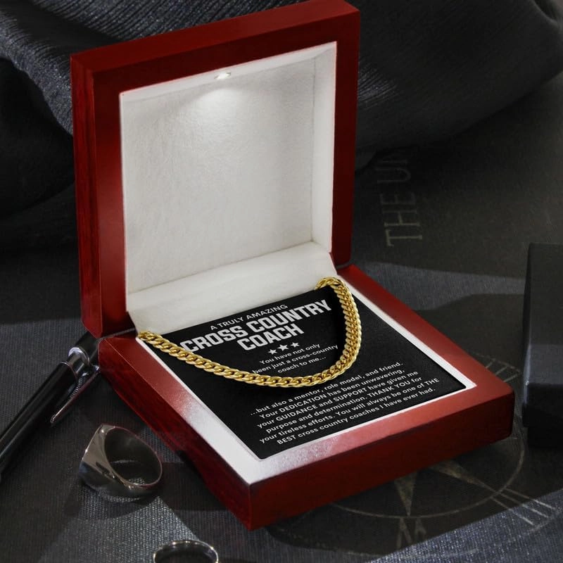 Necklace Message Card Box Cuban Chain Silver - You Have Not Only Been Just - Sports Athletic Trainer Appreciation Coach
