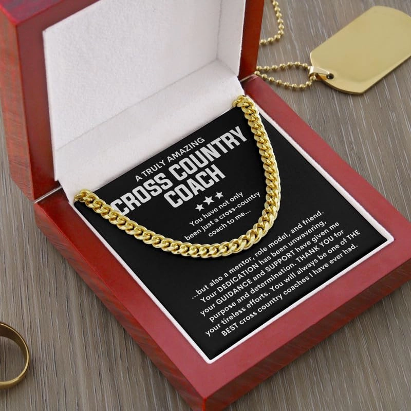 Necklace Message Card Box Cuban Chain Silver - You Have Not Only Been Just - Sports Athletic Trainer Appreciation Coach