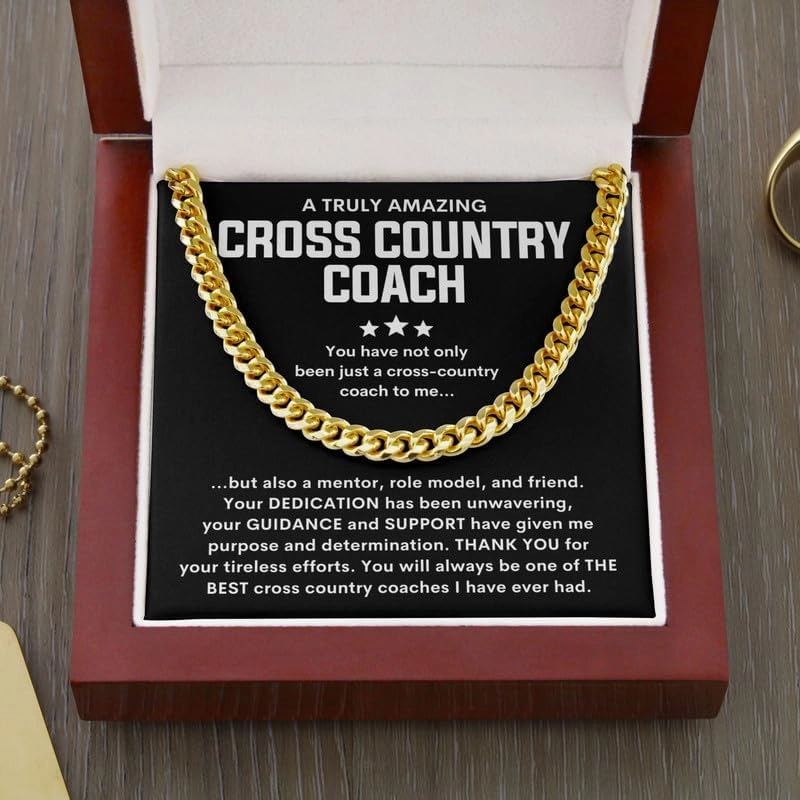 Necklace Message Card Box Cuban Chain Silver - You Have Not Only Been Just - Sports Athletic Trainer Appreciation Coach
