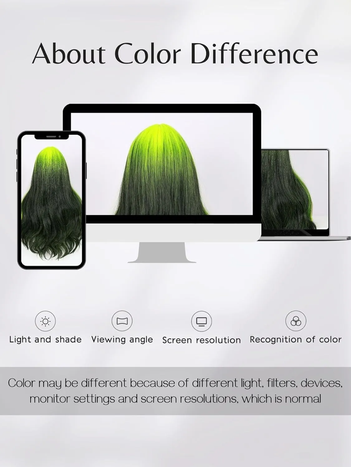 Neon Green Wig with Bangs Reverse Ombre Green Long Loose Body Wavy Wig with Curtain Bangs for Women 26 Inch Highlight Root Synthetic Heat Resistant Wig for Cosplay Halloween Party Use