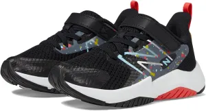 New Balance YTRAVHB2 Running Shoe, Black/Blast Red/Team Sky Blue, 2.5 Wide US Unisex Little_Kid