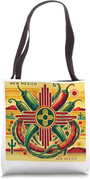 New Mexico Pride: Red & Green Chile Fiesta Tote Bag