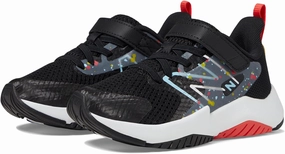 New Balance YTRAVHB2 Running Shoe, Black/Blast Red/Team Sky Blue, 12 US Unisex Little Kid
