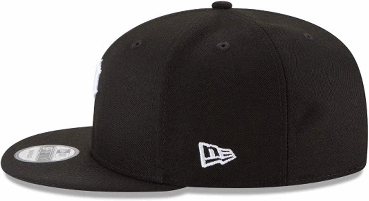 New Era Unisex-Adult MLB 9Fifty Black White Primary Logo Adjustable Snapback Hat Cap One Size Fits All
