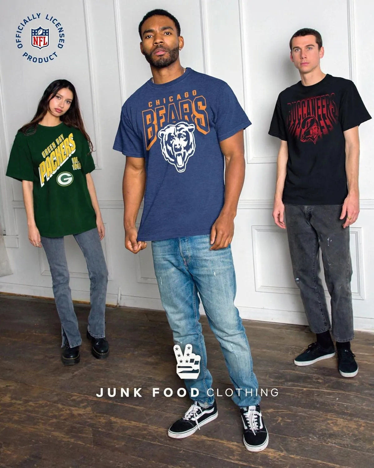 NFL Junk Food Bold Logo Long Sleeve T-Shirt