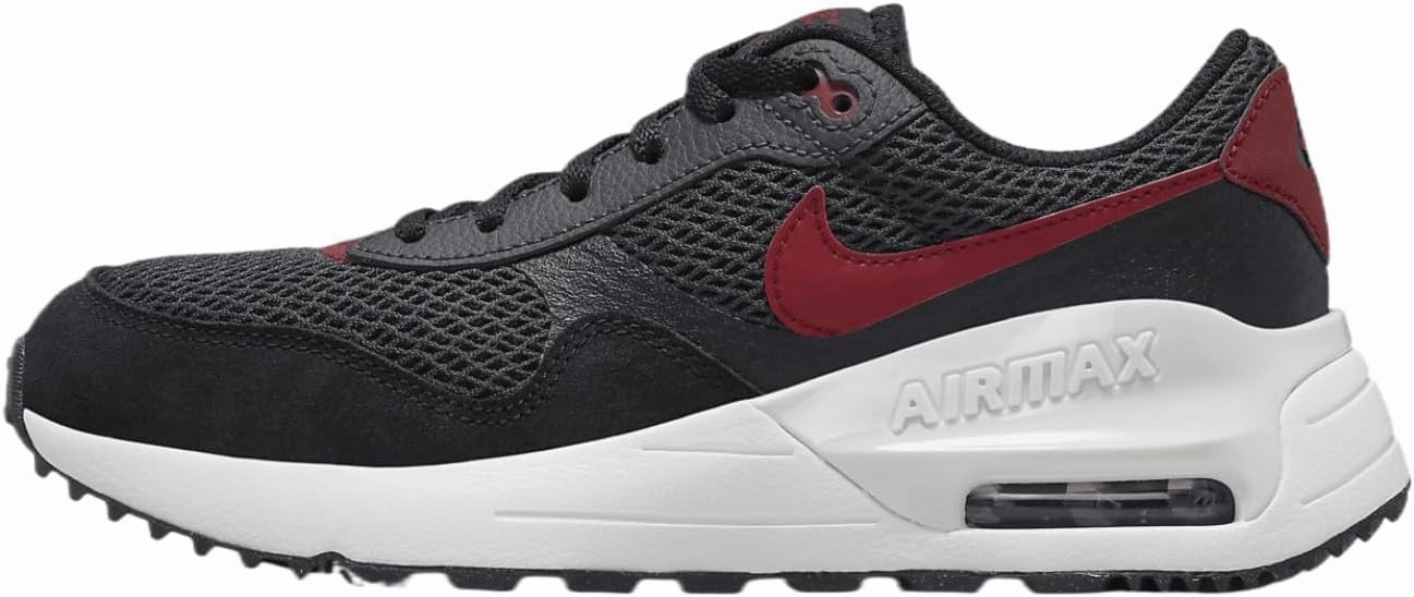 Nike Air Max SYSTM Big Kids' Shoes (DQ0284-003, Black/Anthracite/Summit White/Team Red)