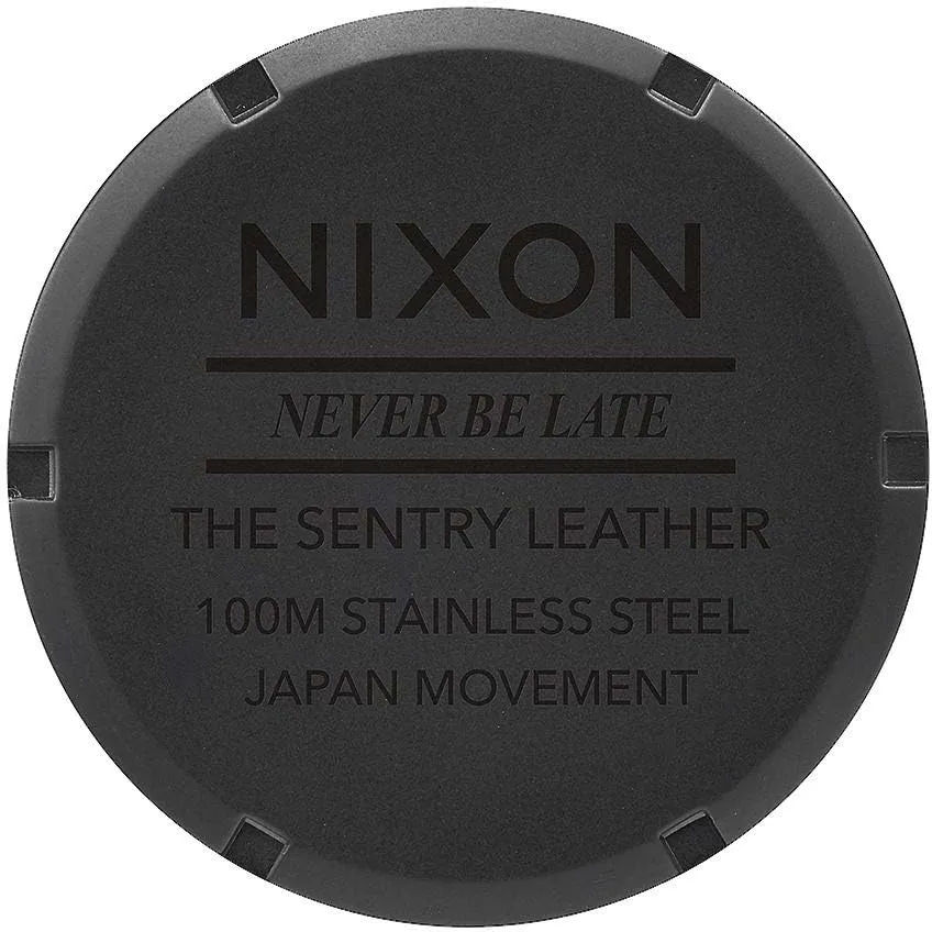 Nixon Men's A105 Sentry 42mm Stainless Steel Leather Quartz Movement Watch
