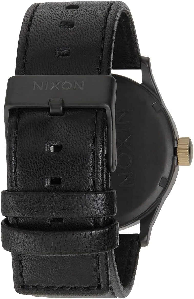 Nixon Men's A105 Sentry 42mm Stainless Steel Leather Quartz Movement Watch