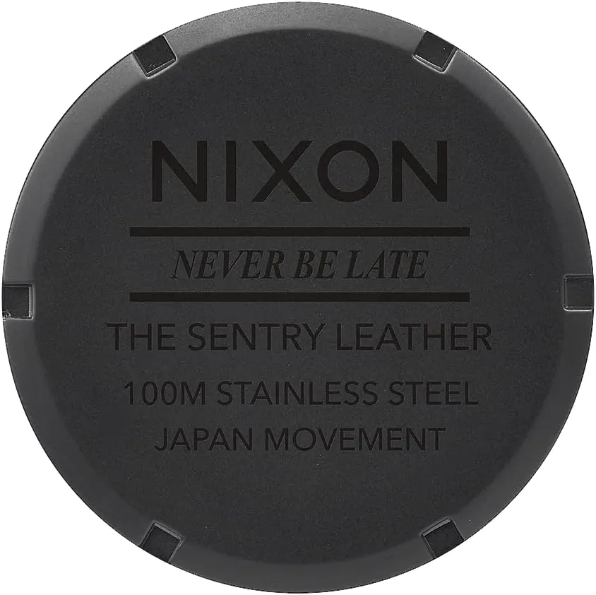 Nixon Men's A105 Sentry 42mm Stainless Steel Leather Quartz Movement Watch