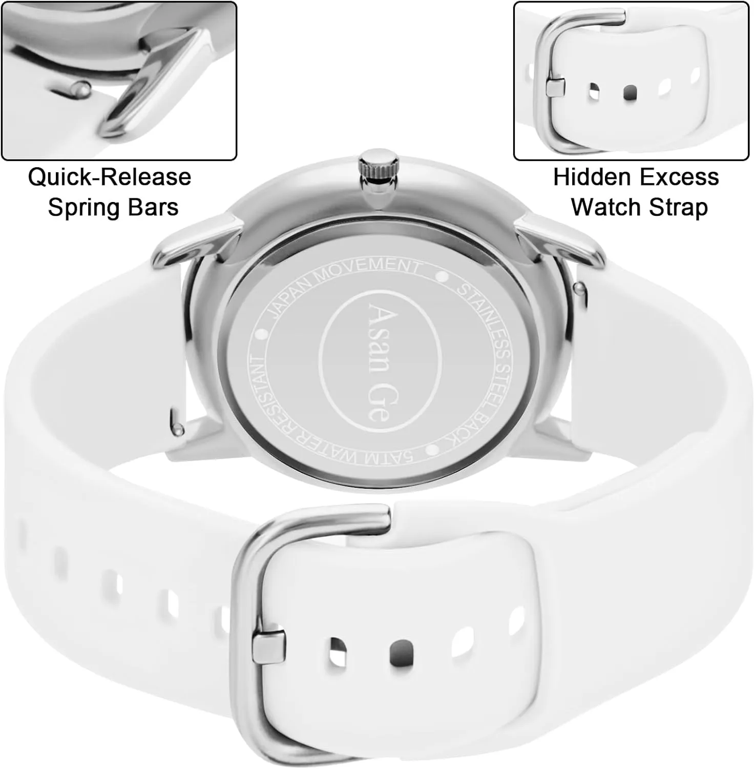 Nurse Watch for Nurse Medical Professionals Students Doctors Women Men Waterproof Watch 24 Hour Military Time Luminouse Easy to Read Dial with Second Hand