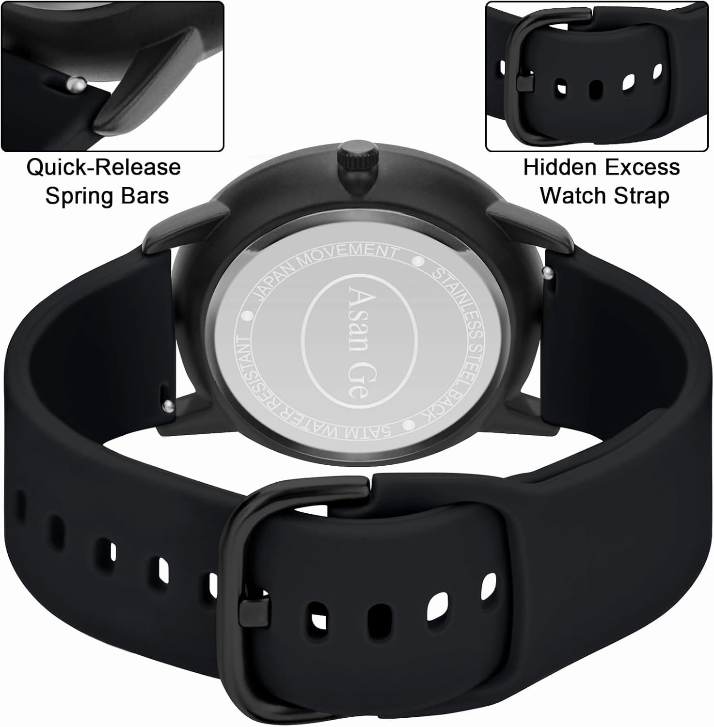 Nurse Watch for Nurse Medical Professionals Students Doctors Women Men Waterproof Watch 24 Hour Military Time Luminouse Easy to Read Dial with Second Hand