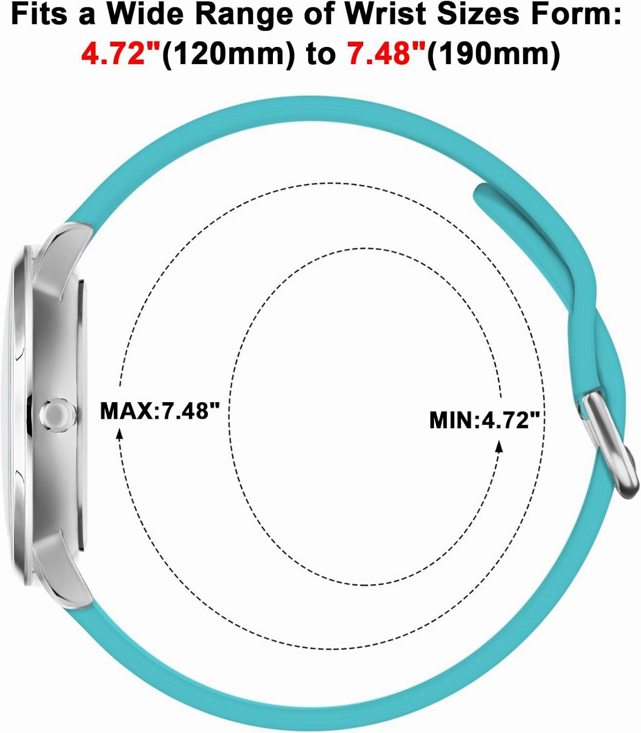 Nurse Watch for Nurse Medical Professionals Students Doctors Women Men Waterproof Watch 24 Hour Military Time Luminouse Easy to Read Dial with Second Hand