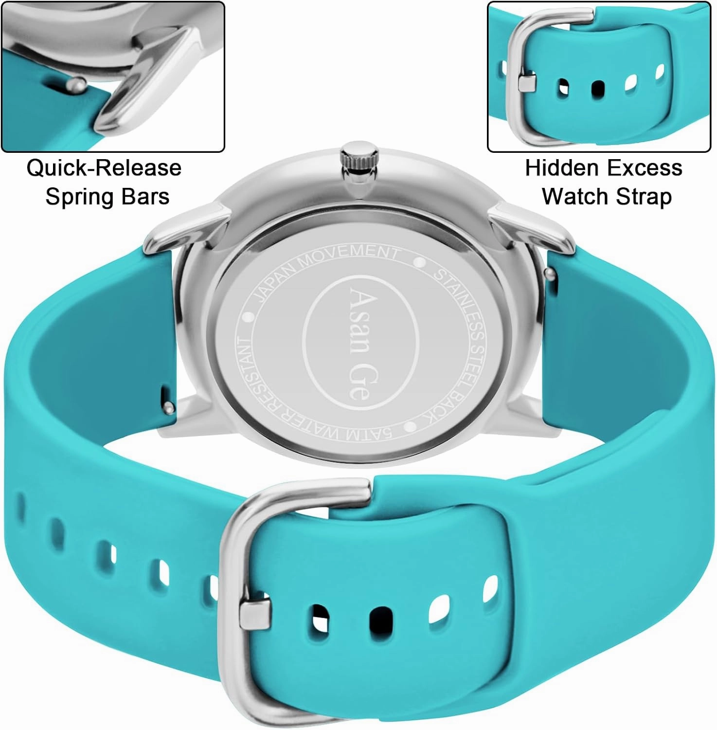 Nurse Watch for Nurse Medical Professionals Students Doctors Women Men Waterproof Watch 24 Hour Military Time Luminouse Easy to Read Dial with Second Hand